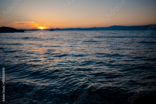 Croatian Sunset Over Adriatic Sea