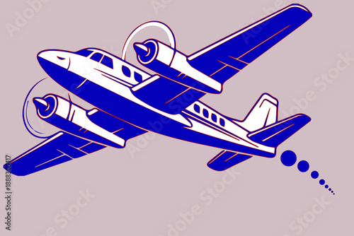 vector illustration of airplane