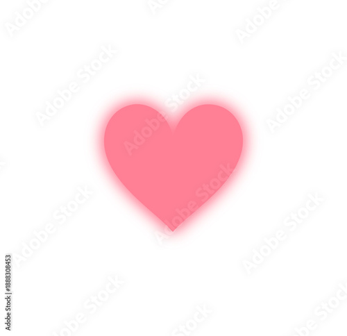 Glowing pink heart