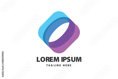 Infinite Loop Ribbon Gradient Design Concept Vector logo template