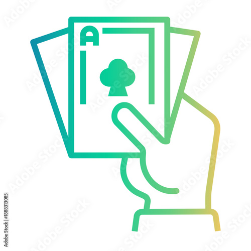 playing game Line Gradient Icon