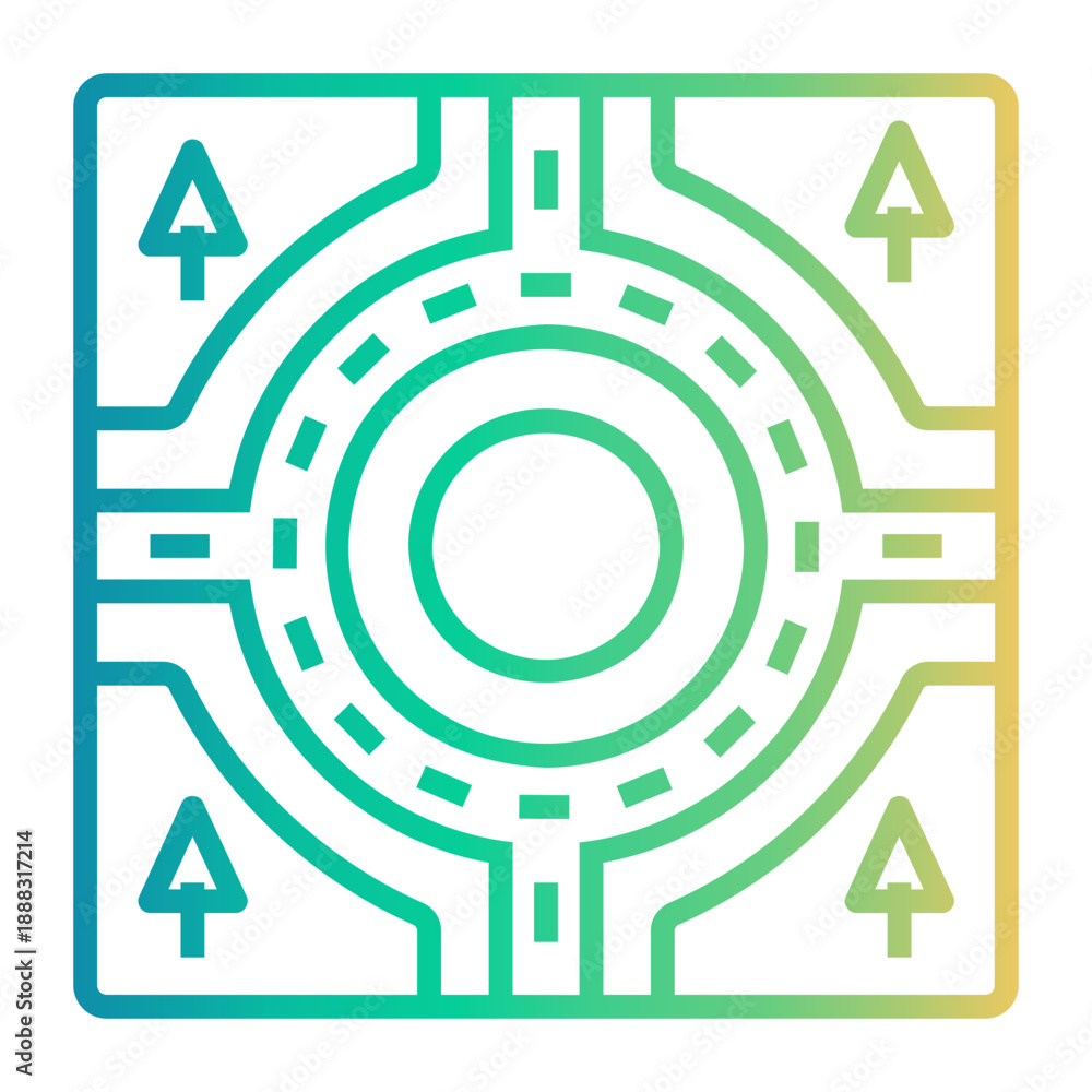 Obraz premium city park Line Gradient Icon