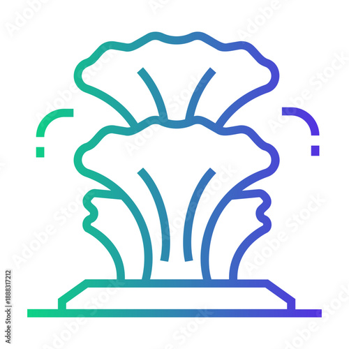 city park Line Gradient Icon