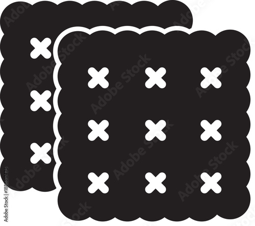 Sweet Biscuits Stacked Icon - Food Illustration