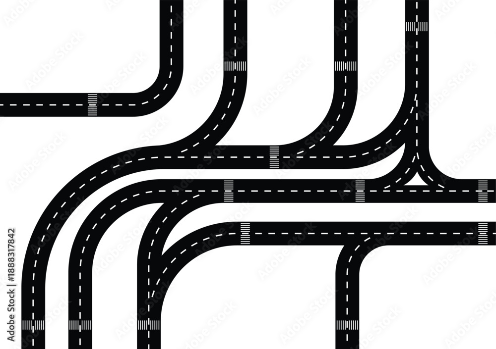 Naklejka premium Outside Road transport heavy city area design templet