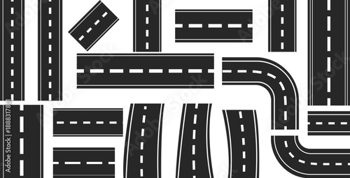 Road transport heavy city area design templet