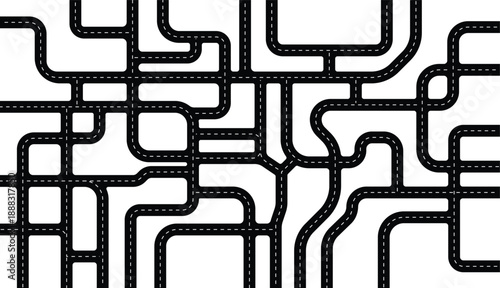 Road transport heavy city area design templet