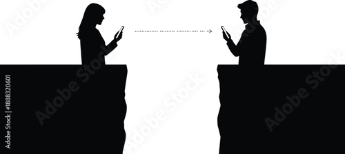 Two people standing on opposite sides of a table