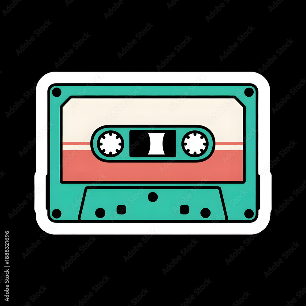 Naklejka premium audio cassette tape