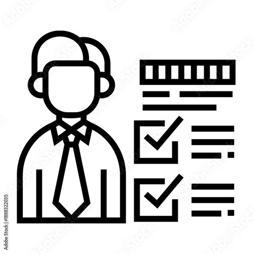 workaholic Line Icon