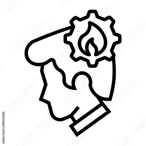 workaholic Line Icon