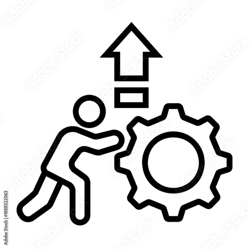 workaholic Line Icon