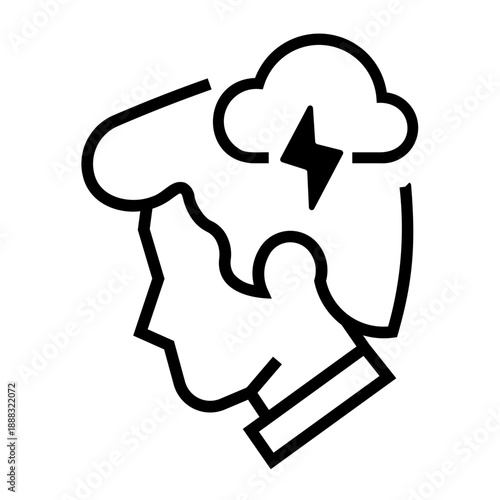 workaholic Line Icon