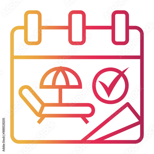 workaholic Line Gradient Icon