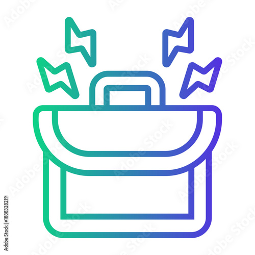 workaholic Line Gradient Icon