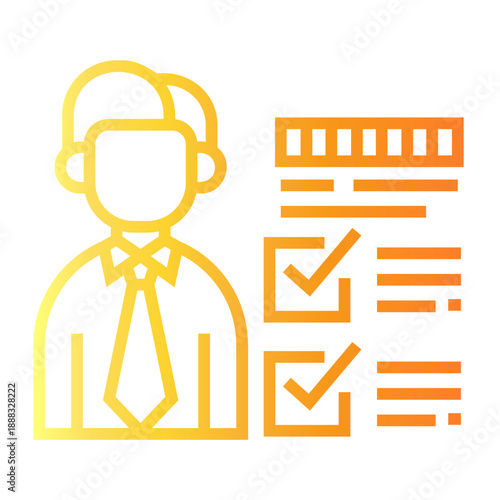 workaholic Line Gradient Icon