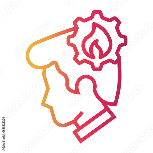 workaholic Line Gradient Icon