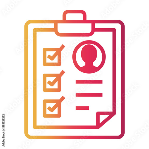 workaholic Line Gradient Icon