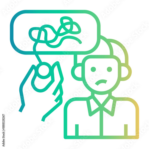 workaholic Line Gradient Icon