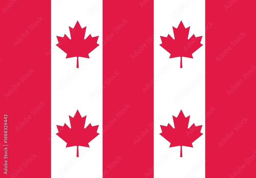 Obraz premium Canadian flag and red maple leaf background for national holiday celebration