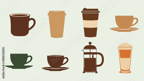 Coffee Cup Collection: Various Styles and Types