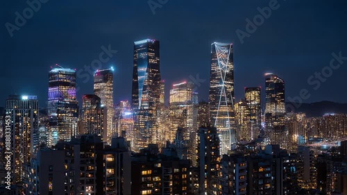 Wallpaper Mural City Skyline at Dusk. Torontodigital.ca