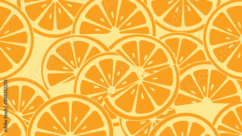 Vibrant Orange Slices Pattern - Fresh Citrus Fruit Background