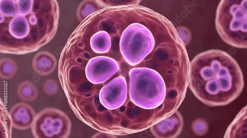 Microscopic View of a Neutrophil White Blood Cell