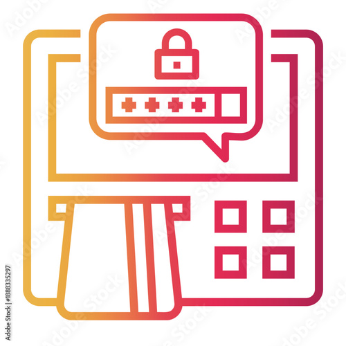 atm Line Gradient Icon