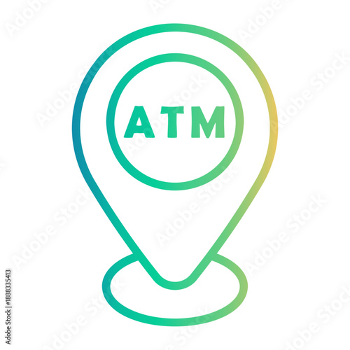 atm Line Gradient Icon