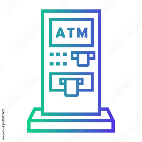 atm Line Gradient Icon