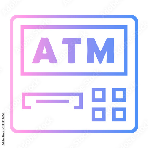 atm Line Gradient Icon