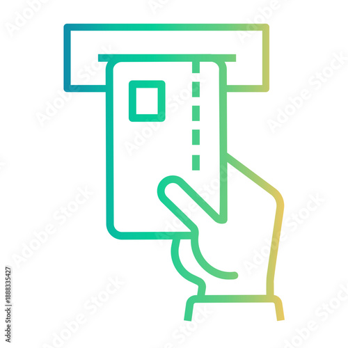 atm Line Gradient Icon