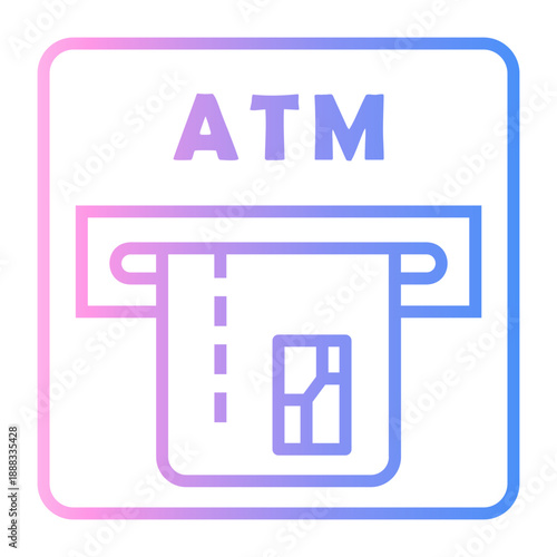 atm Line Gradient Icon