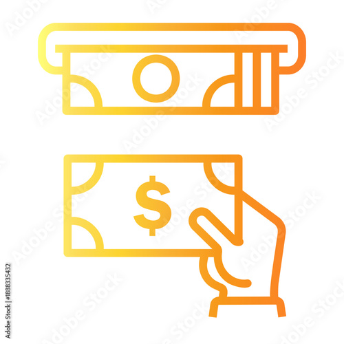 atm Line Gradient Icon