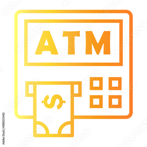 atm Line Gradient Icon