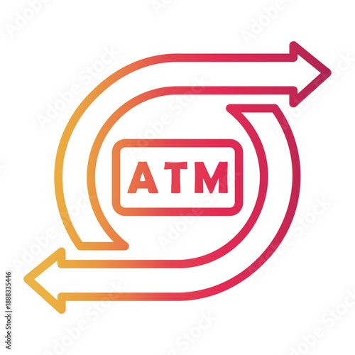atm Line Gradient Icon