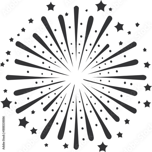 Fireworks icon silhouette