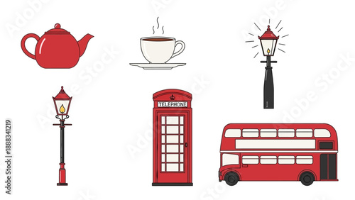 London Symbols Teapot Cup Bus Kiosk Lamp.