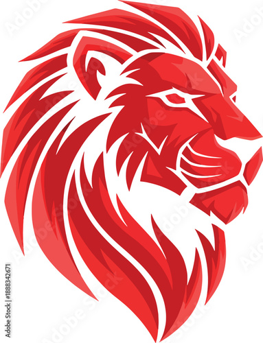 Wallpaper Mural Dynamic Red Lion Head Logo Torontodigital.ca