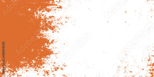 Red abstract grunge background design featuring watercolor paint splashes and ink splatters on a dirty paper texture backdrop with green liquid stain elements and a brush stroke frame pattern