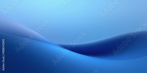 Smooth blue abstract background featuring flowing waves and elegant light curves in a digital gradient design for a modern wallpaper texture