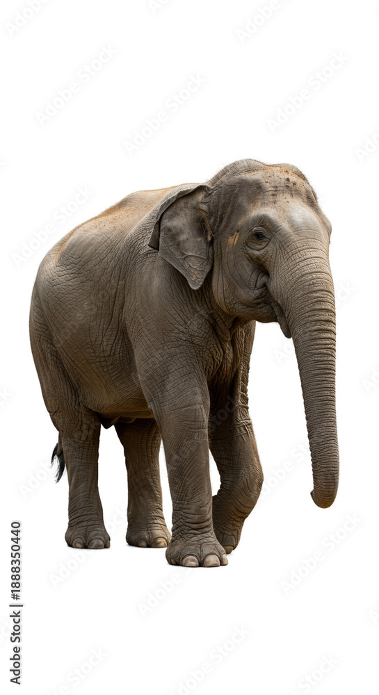 Fototapeta premium Realistic Elephant Gray Abstract Texture Isolated