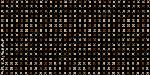 Subtle and sophisticated geometric pattern with a modern appeal. This tileable design showcases an array of neutral brown and tan tones vector illustration.