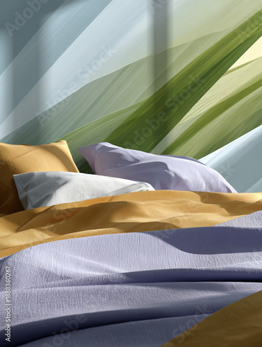 Wallpaper Mural Abstract Fabric Layers With Soft Light And Flowing Color Shapes Torontodigital.ca