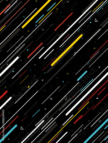 Wallpaper Mural Abstract Diagonal Speed Lines On Dark Background With Color Accents Torontodigital.ca
