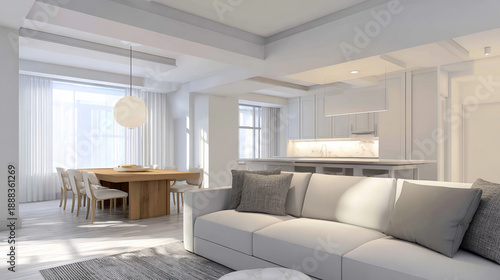 Wallpaper Mural Modern Scandinavian Living Room Interior With Natural Light And Minimal Design Torontodigital.ca