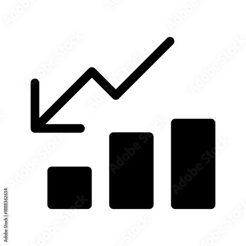 Down Icon Vector Symbol Design Illustration