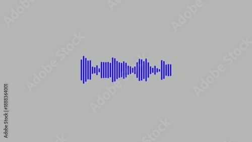 Vibrant Blue Sound Waveform on a Neutral Gray Background Illustrating Audio Signal Dynamics and Digital Sound Representation in a Clear and Generate title without using the word 