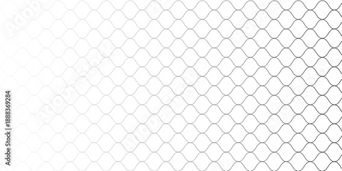 Curved net pattern. Seamless design for sportswear or equipment like soccer goals, volleyball nets, basketball hoops, hockey nets, and athletic gear.